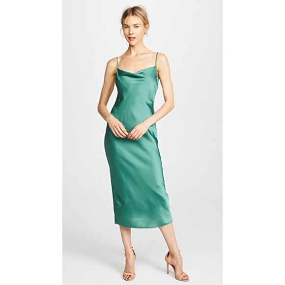 mint silk dress